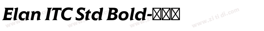 Elan ITC Std Bold字体转换